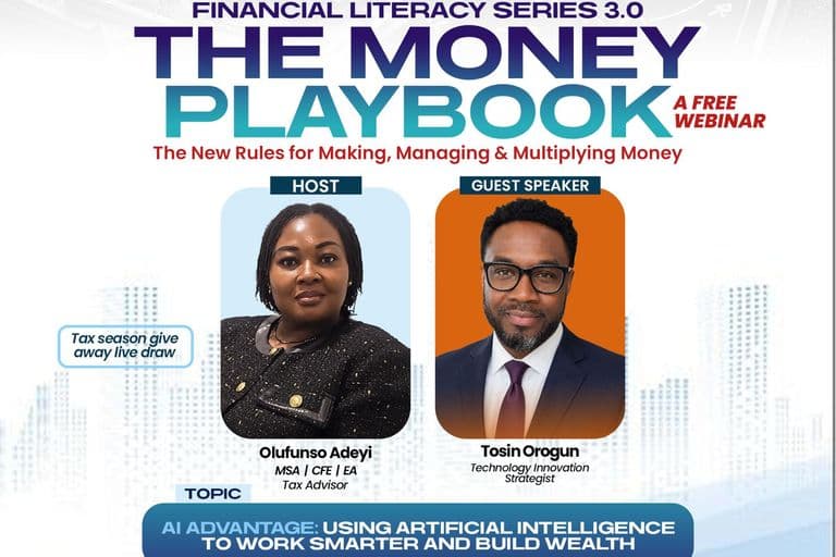 Poster for The Money Playbook Webinar
